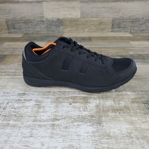 Serfas Trax Mens Mountain Bike Shoes Sz 12 Cycling Black Leather Lace-Up Sneaker